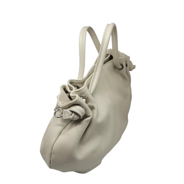 Sac à main femme en cuir d'Italie avec grande poche zippée élégante et pratique Modèle Fiora