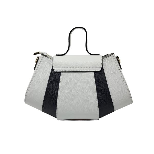 Petit Sac à Main en Cuir d'Italie avec Poche Centrale à Ouverture par Rabat Modèle Camelia