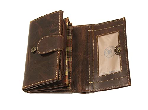 Portefeuille Femme Cuir Modèle Angel (Brun foncé)