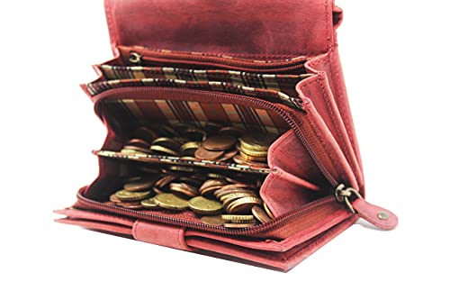 Portefeuille Femme Cuir Modele Angel (Rouge)