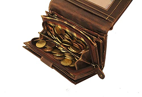 Portefeuille Femme Cuir Modèle Angel (Brun foncé)