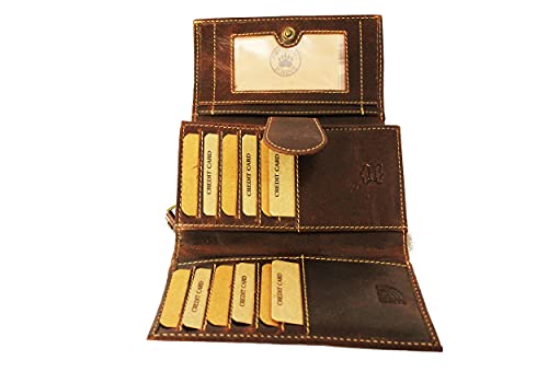 Portefeuille Femme Cuir Modèle Angel (Brun foncé)
