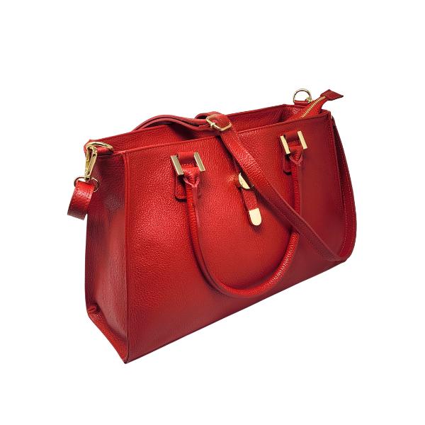 Grand Sac à Main Femme en Cuir d'Italie avec 2 Compartiments Modèle Florilege