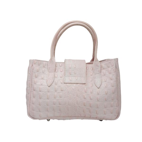 Petit Sac à Main en Cuir d'Italie avec 2 Poignées et Bandoulière Fermoir Inclus pour Style élégant Modèle Lila