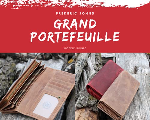Grand Portefeuille femme Modèle Jungle (Marron)