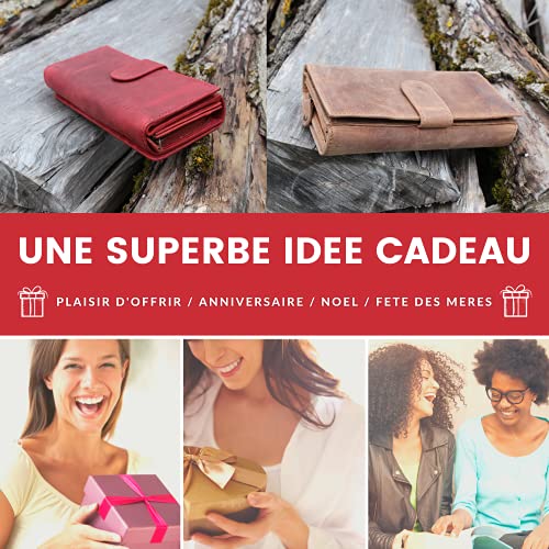 Grand Portefeuille femme Modèle Jungle (Marron)