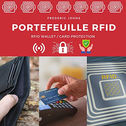 Portefeuille Cuir veritable  - modèle Power  RFID Carbone