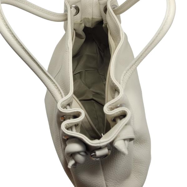 Sac à main femme en cuir d'Italie avec grande poche zippée élégante et pratique Modèle Fiora