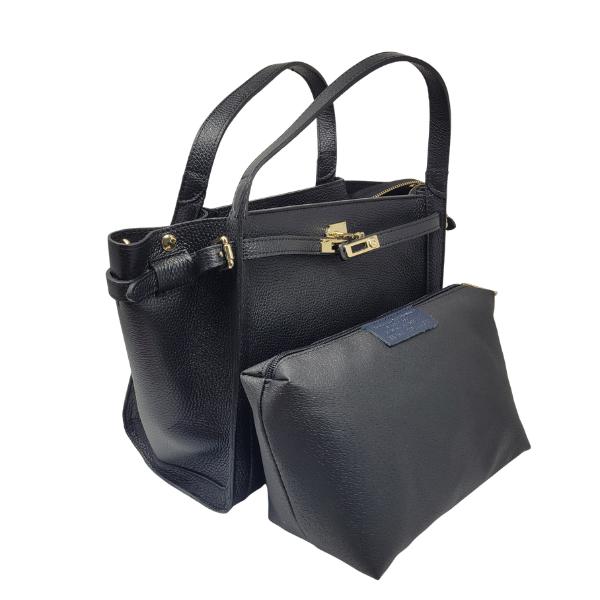 Sac à main femme en cuir italien avec un grand compartiment Modèle Ibiscus
