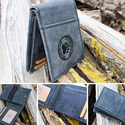 Portefeuille Homme Cuir Modèle Boston (Noir)