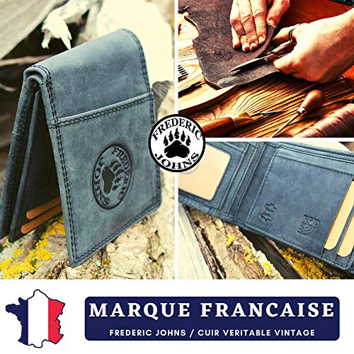 Portefeuille Homme Cuir Modèle Boston (Noir)