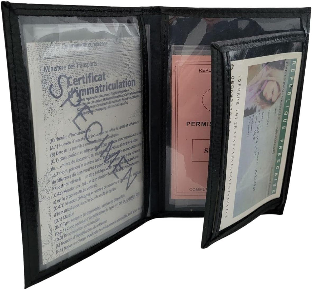 Porte Carte Grise Cuir Vachette Syl'la Girafe Porte-Documents