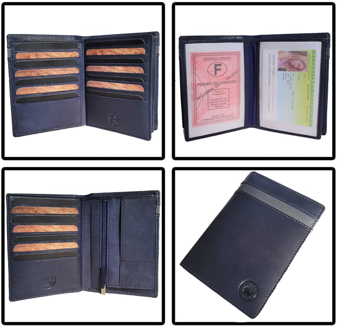 Grand Portefeuille Homme Modèle Denvers(Bleu)