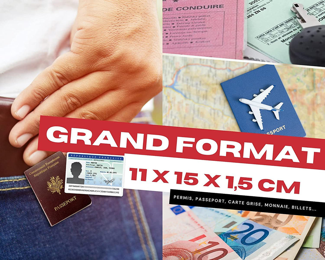 Grand Portefeuille Homme Modèle Denvers(Bleu)