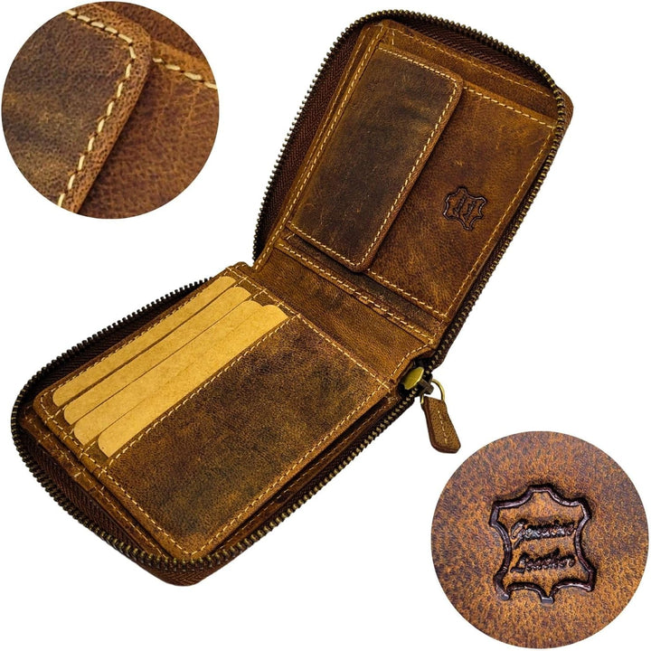 Portefeuille Zippé (Marron)
