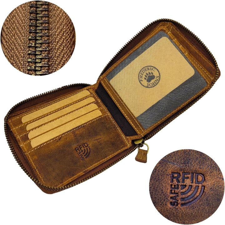 Portefeuille Zippé (Marron)