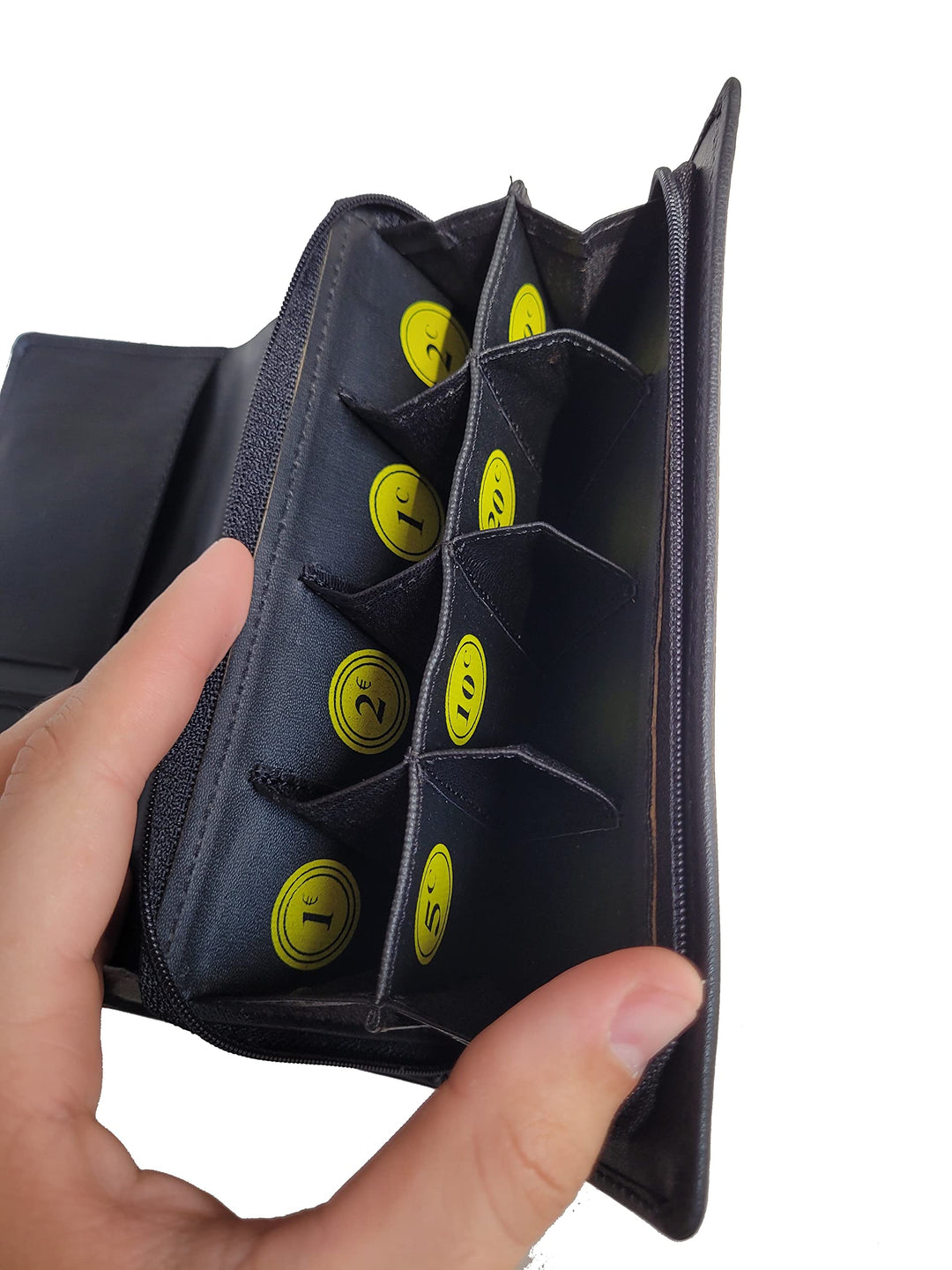 Grand Porte-Monnaie euro cuir (Noir)