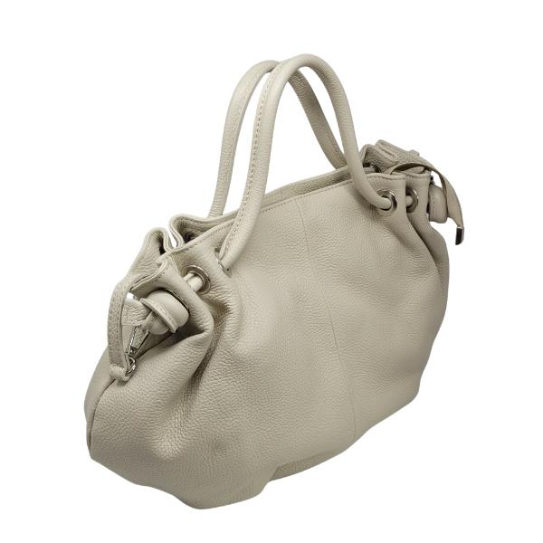 Sac à main femme en cuir d'Italie avec grande poche zippée élégante et pratique Modèle Fiora