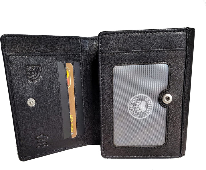 Monnayeur Euro en Cuir 8 Compartiments – Porte-Monnaie euro (Noir)