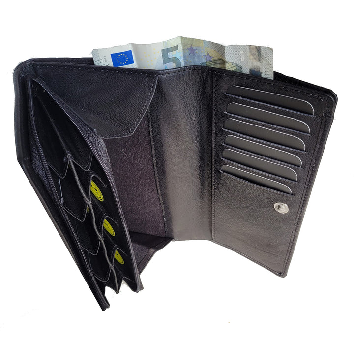 Grand Porte-Monnaie euro cuir (Noir)