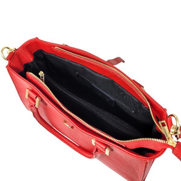 Grand Sac à Main Femme en Cuir d'Italie avec 2 Compartiments Modèle Florilege