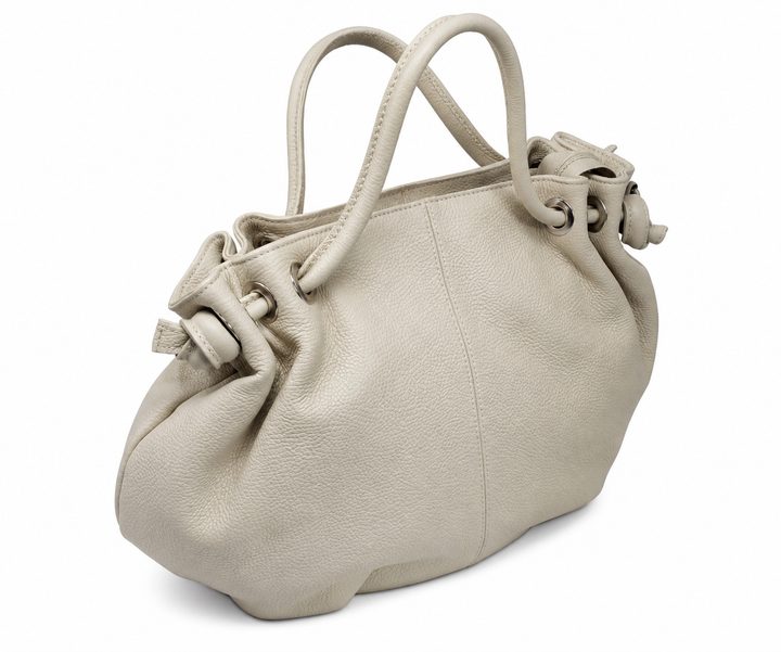 Sac à main femme en cuir d'Italie avec grande poche zippée élégante et pratique Modèle Fiora