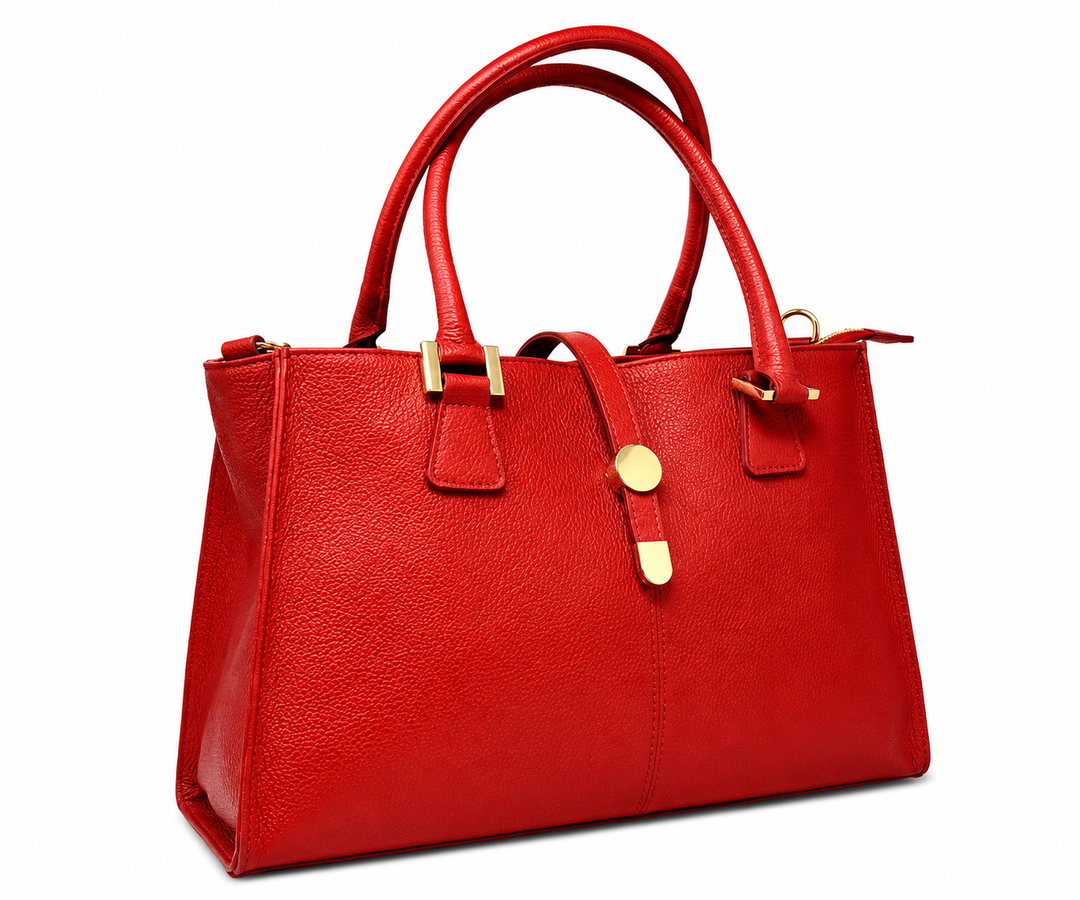 Grand Sac à Main Femme en Cuir d'Italie avec 2 Compartiments Modèle Florilege