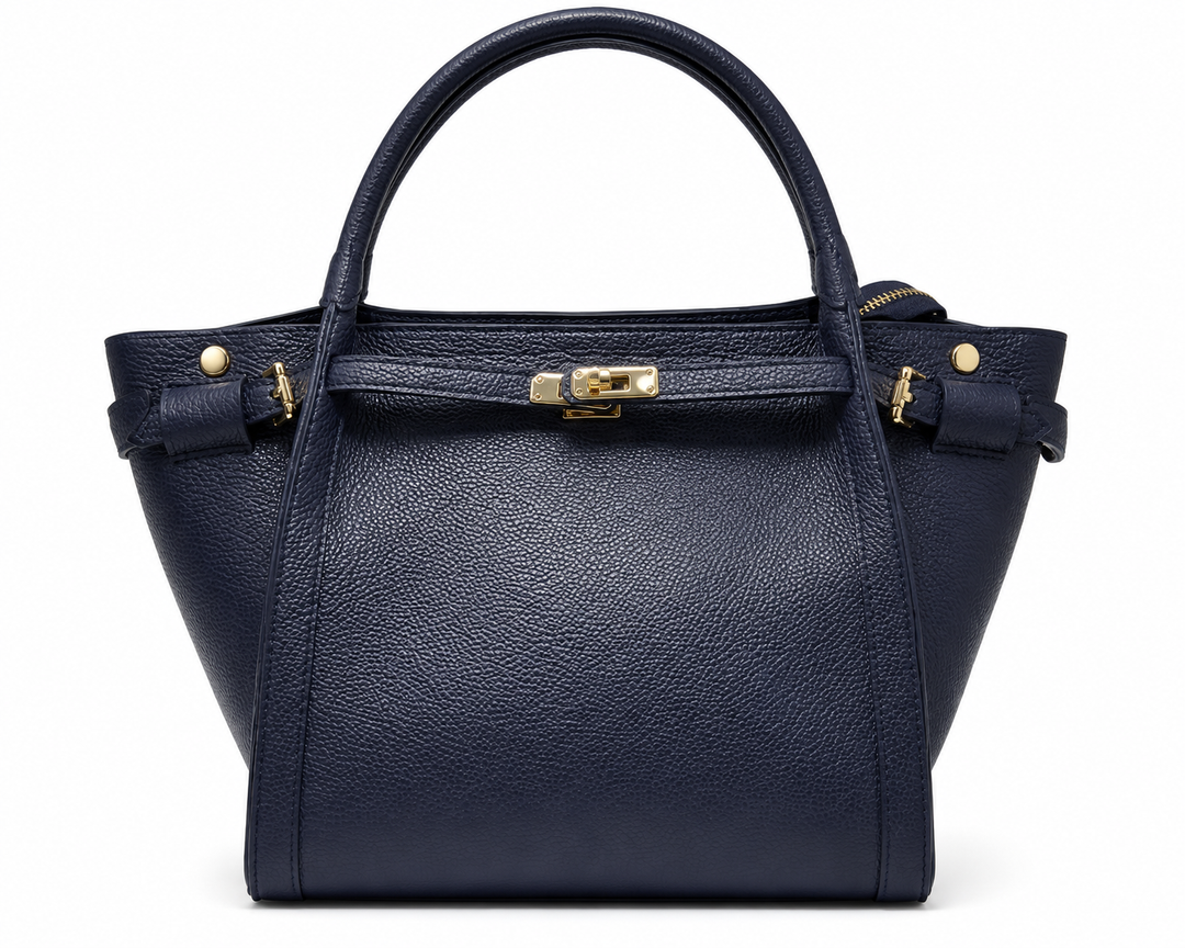 Sac à main femme en cuir italien avec un grand compartiment Modèle Ibiscus
