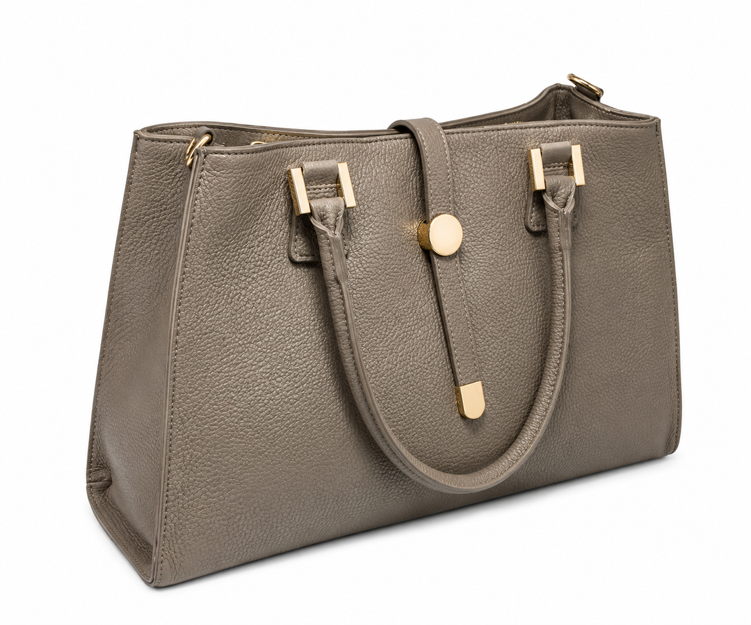 Grand Sac à Main Femme en Cuir d'Italie avec 2 Compartiments Modèle Florilege
