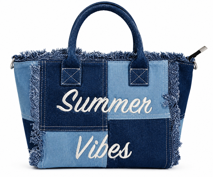 Sac à main femme Summer avec poigné et bandoulière style Jeans Modèle Summer