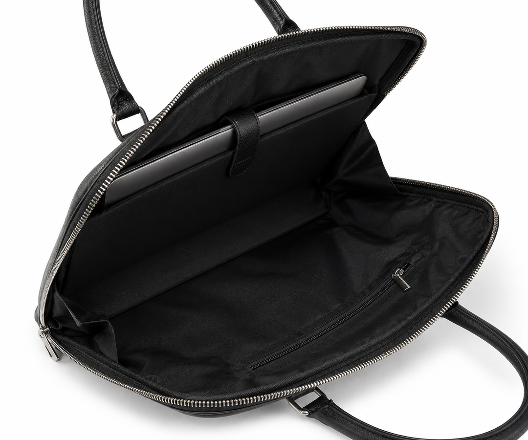 Porte-document en cuir véritable d'Italie pour homme sacoche pour ordinateur 14 pouces ou documents de travail. Modèle Luidgi