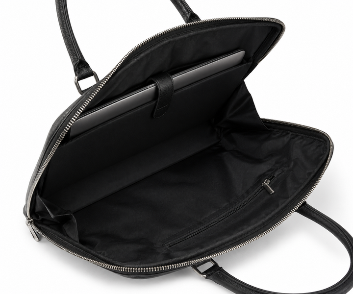 Porte-document en cuir véritable d'Italie pour homme sacoche pour ordinateur 14 pouces ou documents de travail. Modèle Luidgi