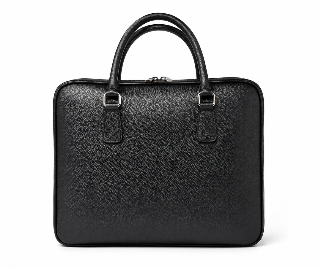 Porte-document en cuir véritable d'Italie pour homme sacoche pour ordinateur 14 pouces ou documents de travail. Modèle Luidgi