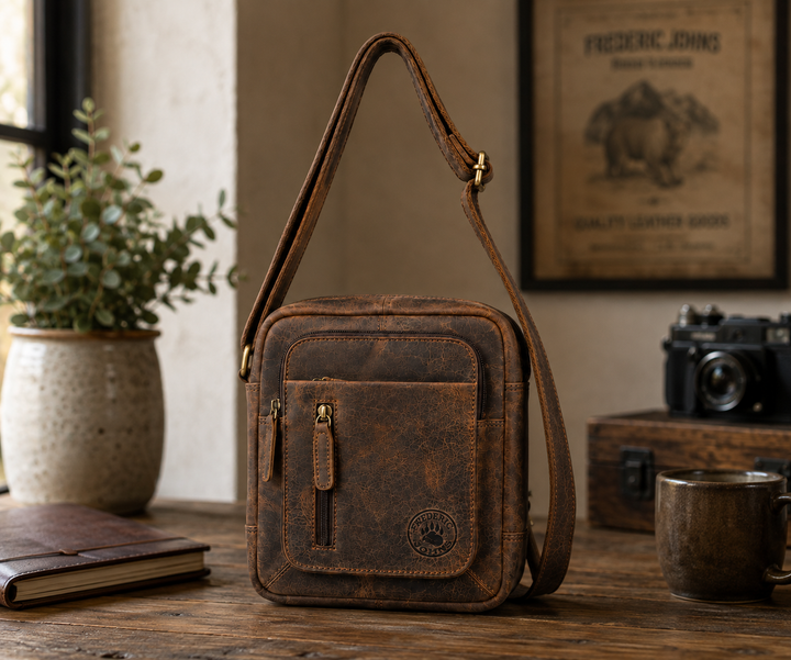 Sacoche Homme Cuir Modèle King (Brun)