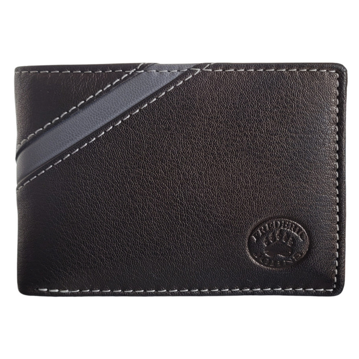 Portefeuille en Cuir Modèle Atlanta (Noir/Gris)