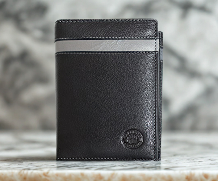 Grand Portefeuille Homme Modèle Denvers (Noir Gris)