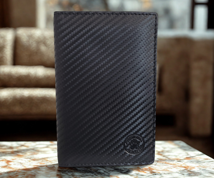 Porte Papier Voiture en Carbone Modèle 4 Volets (Noir)