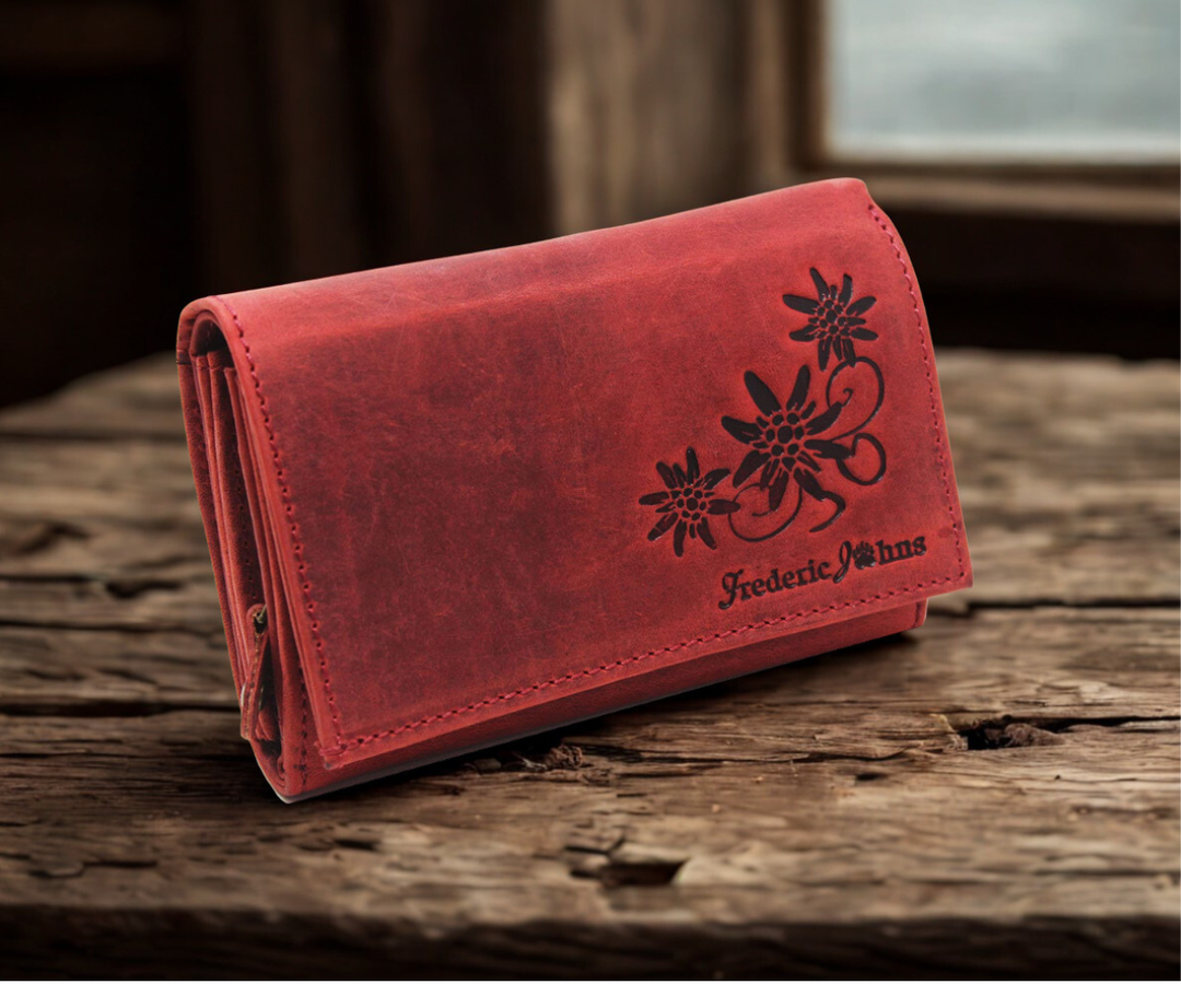 Portefeuille Femme Cuir Modele Angel (Rouge)