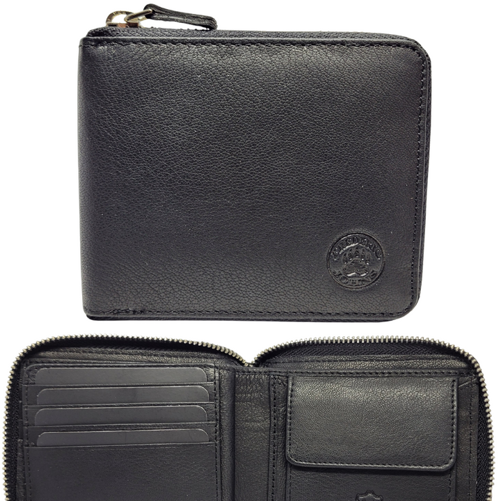 Portefeuille Zippé Modèle New York (Noir)