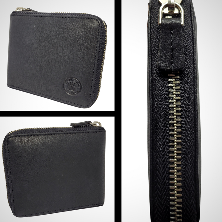 Portefeuille Zippé Modèle New York (Noir)