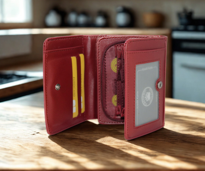 Petit porte monnaie euro (Rouge)