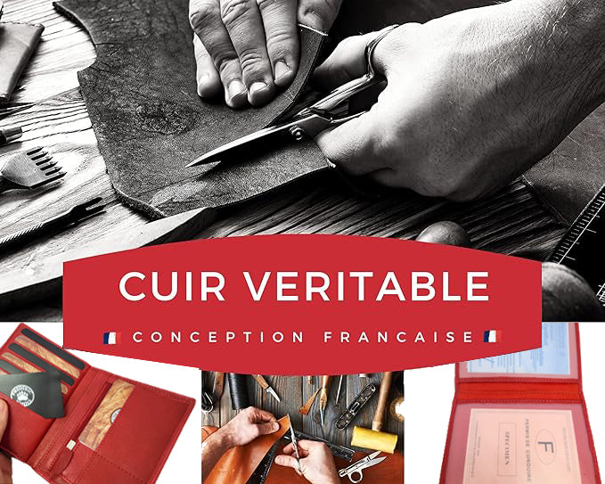 Portefeuille Homme Grand Classique - modèle World (Rouge)