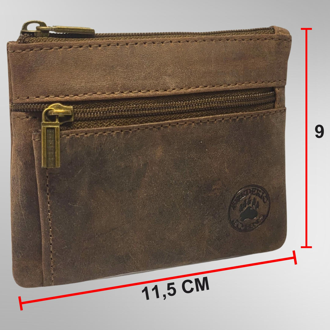 Porte-Monnaie carré en Cuir Modèle Aspen (Vintage)