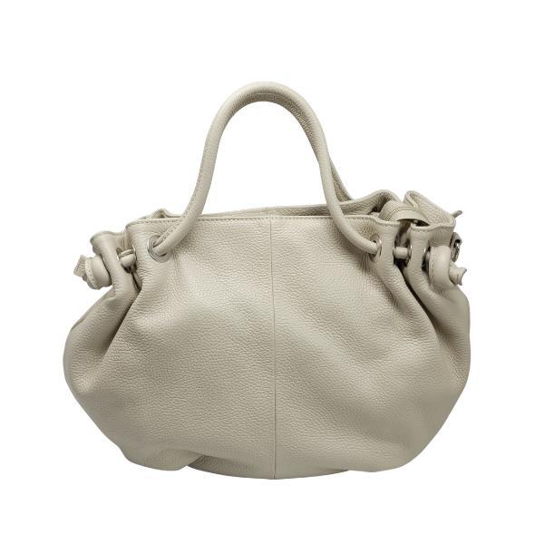 Sac à main femme en cuir d'Italie avec grande poche zippée élégante et pratique Modèle Fiora