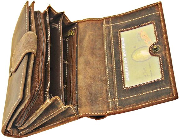 Porte Monnaie Femme Cuir Modèle Angel (Marron)