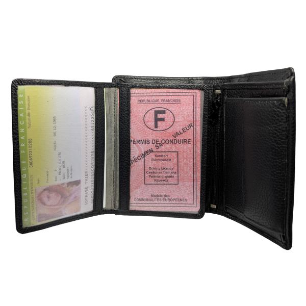 Portefeuille Cuir Modèle Vienne (Noir)