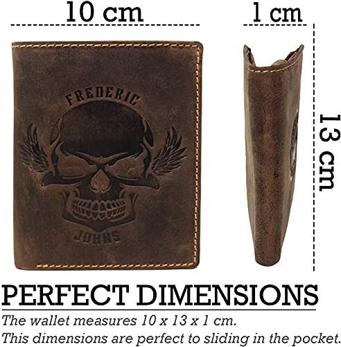 Portefeuille Homme Cuir Modèle Stone (tête de mort)