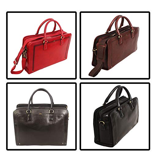 "Sac en cuir Format A4" (Noir)