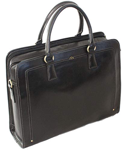"Sac en cuir Format A4" (Noir)