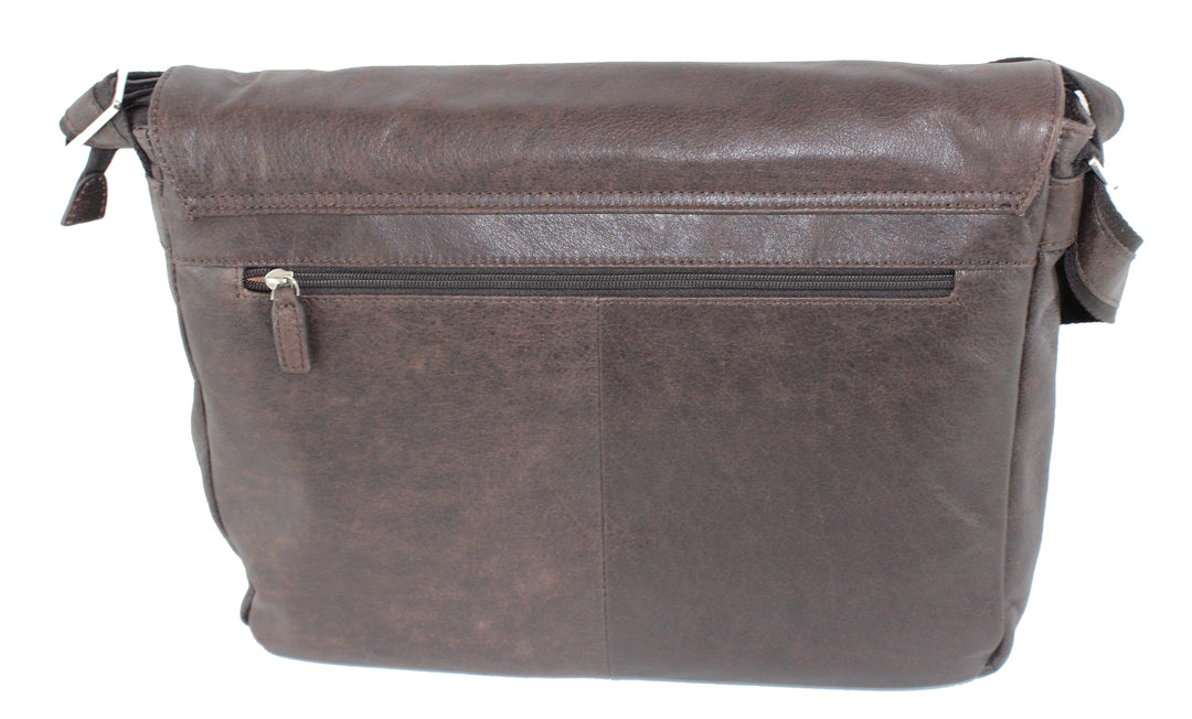 "Sac homme" cuir de buffle (Marron)